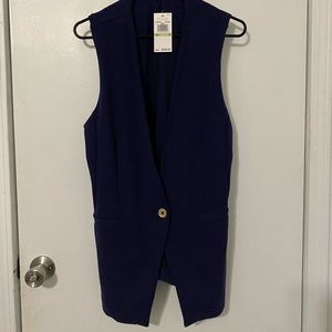 Michael Kors True Navy Vest Coat, Size 8, BRAND NEW